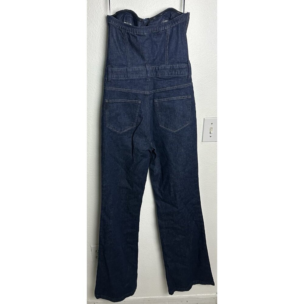 Paige Sansa Denim Strapless Jumpsuit Sz 2 NEW Retails $329 - Picture 6 of 16